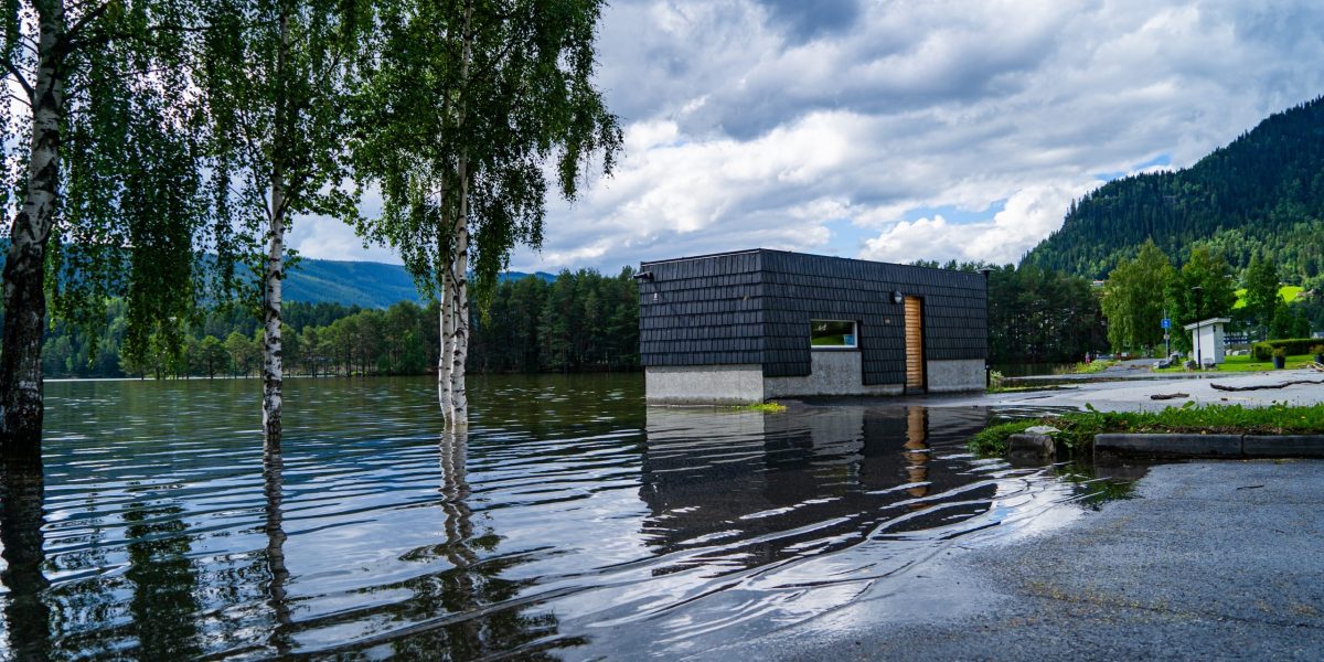 Floods,Storm,Hans,Norway,Fagernes,House,In,The,Water,13-08-2023